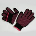 thumbnail image 3 of UNTERING 300 Centigrade Heat Resistant BBQ Gloves Cotton Silicone -Slip Hair Styling, 3 of 5