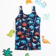 thumbnail image 1 of GYRATEDREAM Boy Girl One Piece Buoyancy Vest Swimsuit 2-6Y Toddler Kids Dinosaur Flotation Swimwear, 1 of 6