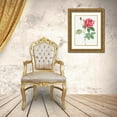 thumbnail image 3 of Redoute, Pierre Joseph 25x32 Gold Ornate Wood Framed with Double Matting Museum Art Print Titled - French Rose, Ordinary Provins Rosebush, Rosa galluca offuenalis, 3 of 4
