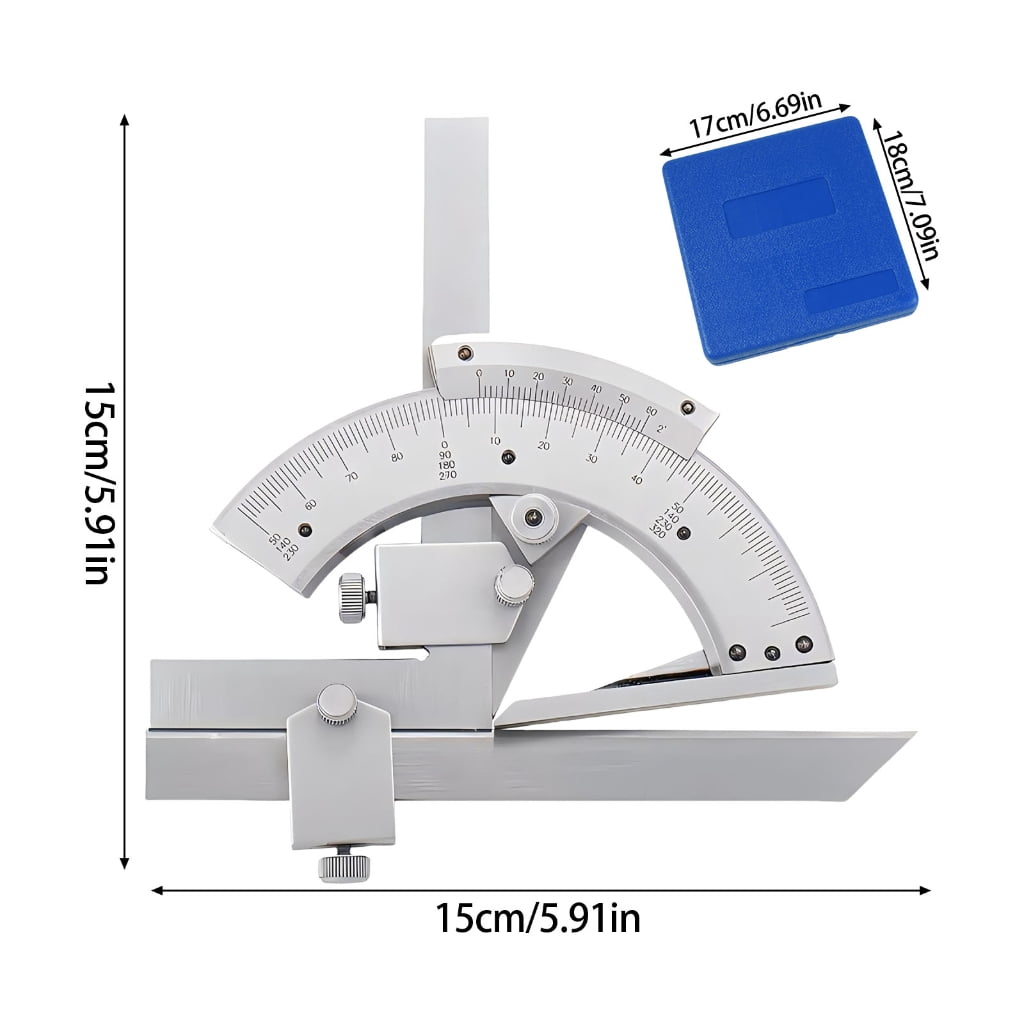 Osdhezcn Vernier Bevel Protractor Measurement Instrument for Woodworking Angles Finder