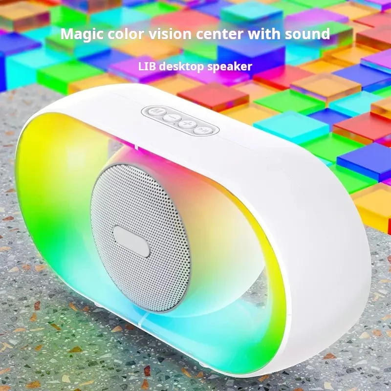 New Cool Desktop Creative Bluetooth 5.3 Speaker Outdoor Wireless Card Insertion FM Radio Subwoofer Speaker TWS Series Speaker