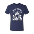 thumbnail image 2 of Dwight Schrute's Gym for Muscles Pop Culture Mens Premium Tri Blend T-Shirt, Vintage Navy, Small, 2 of 3