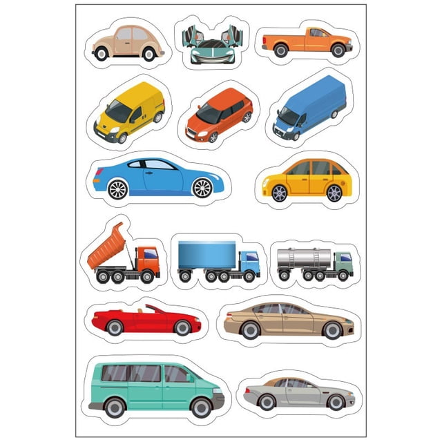 4 Uds. Calcomanías de pared con señales de tráfico, pegatinas de señales de tráfico, calcomanías de señales de calle, señales de transporte de calle, calcomanías de vinilo para pared para ni