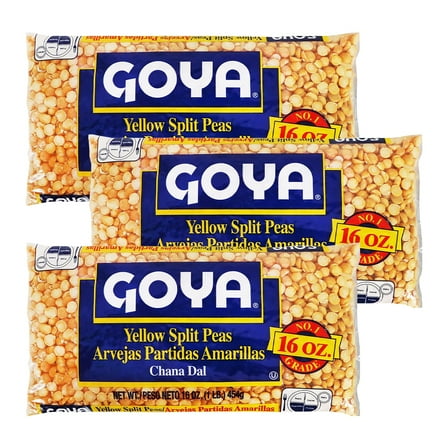 Goya Yellow Split Peas, 16 oz (3-Pack)