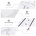 thumbnail image 3 of Men's 2 Piece Outfits Cotton Linen Long Sleeve Henley Hoodie Shirts Pants Set with Pockets for Casual Beach Yoga (L, White), 3 of 8