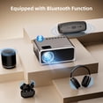 thumbnail image 3 of Projector with WiFi  4K Supported Native 1080P FHD Outdoor Movie Video Projector for Home Theater Compatible w//USB/iOS/Android/Windows/TV Stick, 3 of 8