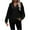 Black-55, variant on HTNBO Women's Oversized Cable Knit Sweaters Long Sleeve Open Front Button Down Chunky Cardigan Sweaters