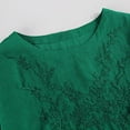thumbnail image 4 of NJGRAE Womens Short Sleeve Tops Fringe Tops for Women Women Casual Embroidery O Neck Short Sleeve Blouse Shirt Loose Ruffle Tops Women’S Spring T-Shirts M, 4 of 4