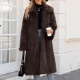 thumbnail image 2 of JGGSPWM Women's Fluffy Faux Furry Overcoat Parka Long Coat Jackets Outerwear Brown S, 2 of 9