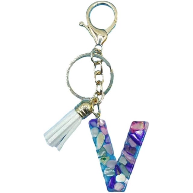 Letter Keychain,26 Letters A-Z Decorative Letter Keychain,Name Keychain for Women Girls Men Teenager Gift