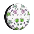 thumbnail image 1 of XMXY Watercolor Flower Doodles Spare Tire Cover, Universal Waterproof Cover for Jeep RV Tire Wheel Protection, 14 inch, 1 of 8