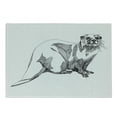 thumbnail image 1 of Black and White Cutting Board, Sketch Otter Monochrome with Line Art Inspirations Animal Illustration, Decorative Tempered Glass Cutting and Serving Board, Small Size, Black White, by Ambesonne, 1 of 1