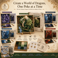 thumbnail image 2 of Mythic Dragon Realms 3D Fabric Poke Art Kit, No Sew Fantasy Dragon Craft Kit with Pre-Cut Fabric Squares and Display Stand, DIY Handmade Art Supplies, Halloween Decorations Gift for Dragon Lovers A, 2 of 5