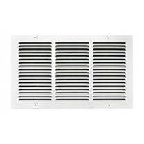 Tru Aire 10 in. H x 18 in. W 1-Way Powder Coat White Steel Return Air Grille