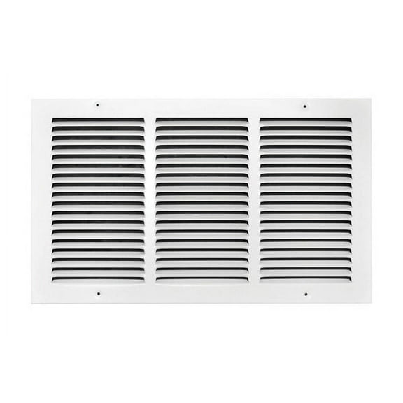 Tru Aire 10 in. H x 18 in. W 1-Way Powder Coat White Steel Return Air Grille