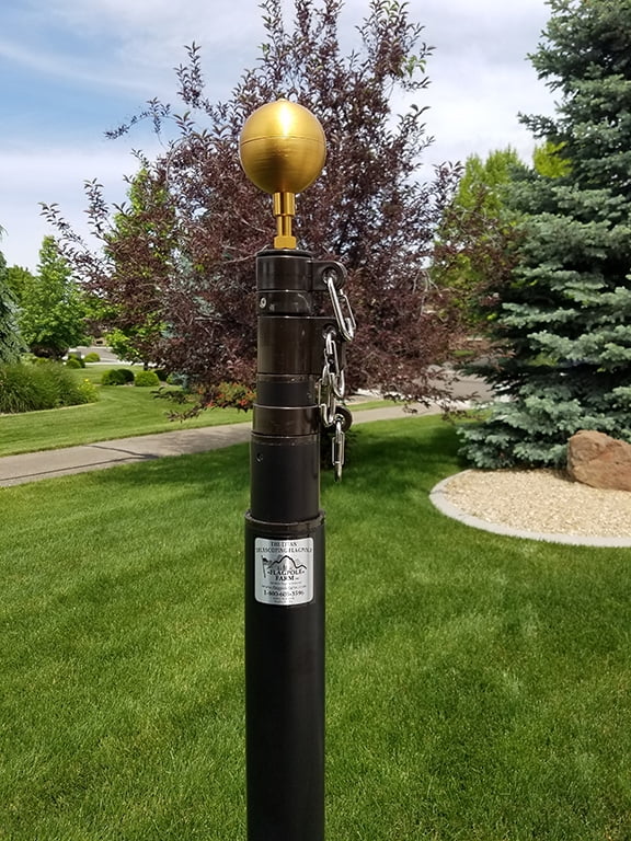 Titan Telescoping Flagpole Kit - 20' Bronze/Black