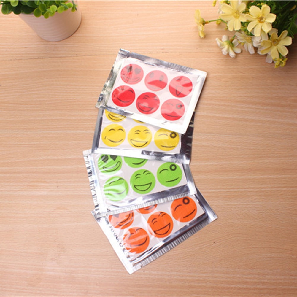 Mosquito Patches Personal Stickers for Long Lasting Protection Suitable Child Adult Home Camping Travel Apply to Skin and Clothes Orange 60pcs