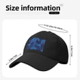 thumbnail image 2 of Baseball Cap Bent Eaves Design 6 Piece Cap Body Breathable Not Hot Plastic Cap Drag For Daily Travel Vacation Blue Geometric Lines_2 Black, 2 of 8