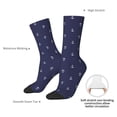 thumbnail image 6 of Honeii Anchor Heart Blue Print Adult Socks,Crew Socks,Casual Calf Socks,Daily Wear Socks for Men & Women, Perfect for Sports, Casual and Everyday Use, 6 of 6