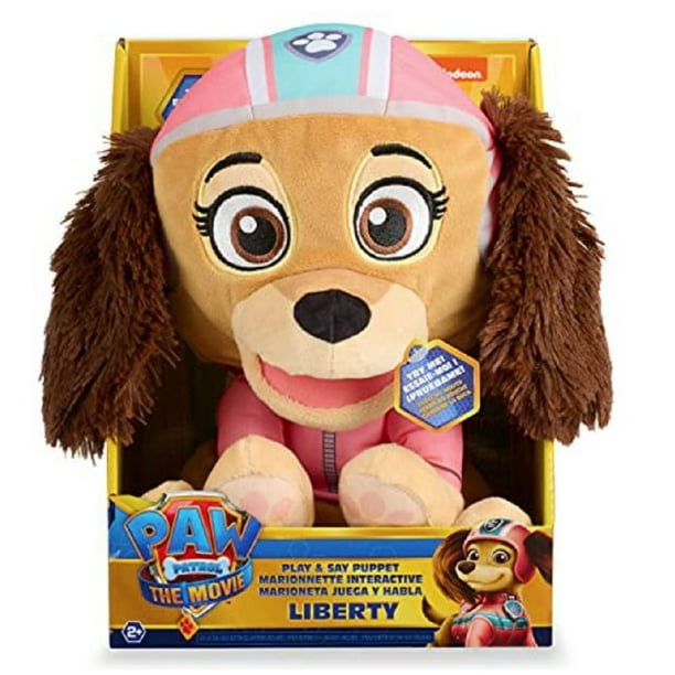 Paw Patrol Liberty The Movie Hand Puppet Play Say Toy Plush 2021