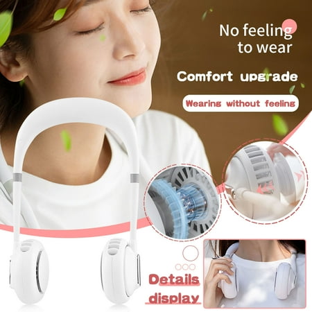 

Portable Hands-free Neckband Fan Hanging USB Rechargeable Mini Fan For Outdoor