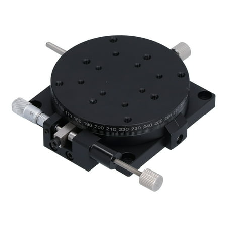 

Tebru Manual Rotating Linear Stage Sliding Table Rough Tuning 360° With Micrometer Dia80mm RB‑A80 Linear Moving Parts Linear Sliding Table
