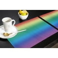 thumbnail image 5 of Placemats Set of 6,Non Slip Washable Table Mats Set, Red Yellow Green Blue Purple Gradient Table Placemats for Kitchen Dining Table,Wedding Holiday Party Decoration, 5 of 6