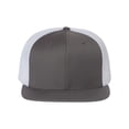 thumbnail image 1 of Richardson Wool Blend Flat Bill Trucker Cap, One Size, Charcoal-White, 1 of 1