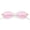 Gold / Pink, variant on Oval Sunglasses Slim Metal Arms Color Tinted Flat Lens 51mm (Gold / Pink)