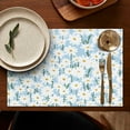 thumbnail image 4 of Boho Daisy Floral Yellow Placemats Set of 6, 12x18 Inch Vintage Linen Table Mats, Washable Retro Cute Daisy Print Wildflower Artistic Dining Decor for Kitchen and Dining, 4 of 5