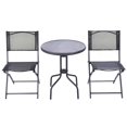 thumbnail image 4 of Gymax Outdoor Patio Furniture 3PCS Garden Backyard Folding Bistro Set, 4 of 8