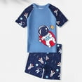 thumbnail image 2 of oqasdz Baby Boy Swimsuit Breathable Quick Dry Short Sleeved Cartoon Printed Tops and Shorts 2PCS Set Swim Suits Size 3 Y-4 Y, 2 of 7