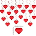 thumbnail image 2 of Eespoir 18Pcs Valentines Day Heart Hanging Swirls Ceiling Decorations, Love Hearts Foil Swirl Whirls Streamers Ornaments, for Wedding Anniversary Romantic Home Decor, 2 of 2