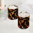 thumbnail image 2 of Yayeee 4 Pack Qtip Holder Bathroom Cotton Swab Canister with Lid Clear Dispenser Set, Black Fish Pattern, 2 of 6