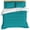 Blue, variant on Dark Green Duvet Cover Set, Modern Pure Dark Green Soft Duvet Cover Twin Size Bedding Set 4 Pieces, 1 Quiltcover and 2 Pillowcases with Zipper, 1 Bed Sheet for All Seasons