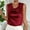 Wine, variant on Women's Solid Color Round Neck Sleeveless Tank Top for Summer Casual Wear