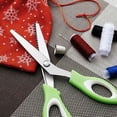 thumbnail image 3 of Professional Fabric Sewing Tool for Precise Cuts Green 24cm Pinking Scissors, 3 of 5