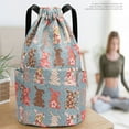 thumbnail image 4 of Drasry Drawstring Backpack Resistant String Bag Swimming Gym Sports Bags (Rabbit), 4 of 6