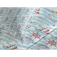 thumbnail image 4 of Ambesonne Lighthouse Quilted Bedspread Set 3 Pcs, Ocean Themed Ship, King Size, Pale Blue Purple Red, 4 of 5