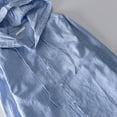 thumbnail image 3 of Bcfgryg Spring And Summer New Men's Loose Fashion Sunscreen Hooded Long Sleeve Solid Color Linen Shirt Men's Slim Fit Dress Shirts, 3 of 5
