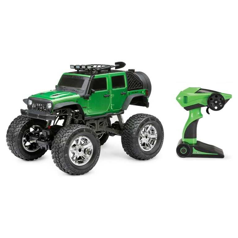 New Bright 1 10 Jeep Wrangler Battery Radio Remote Control Heavy Metal 4X4 Truck Green 21098U G Child Walmart