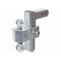 CURT 45365 AlumaLite Adjustable Aluminum Trailer Hitch with Dual Ball, 7-1/2" Drop, 12,500 lbs. GTW, 2" & 2-5/16" Balls