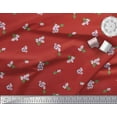 thumbnail image 2 of Soimoi Rayon Fabric Leaves & Azalia Floral Print Fabric by The Yard 42 Inch Wide, 2 of 5