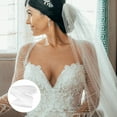 thumbnail image 4 of FUEENIRVA White Wedding Veil Two Layer Floor Length Tulle with Comb for Bridal Use, 4 of 9
