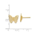 thumbnail image 2 of 14K Yellow Gold Polished Butterfly Post Earrings, 2 of 5