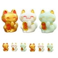 thumbnail image 4 of WORGEOUS 9Pcs Tiny Resin Wealth Cat Figurines Miniature Cat Shape Classic Design for Landscape Adorn, 4 of 8