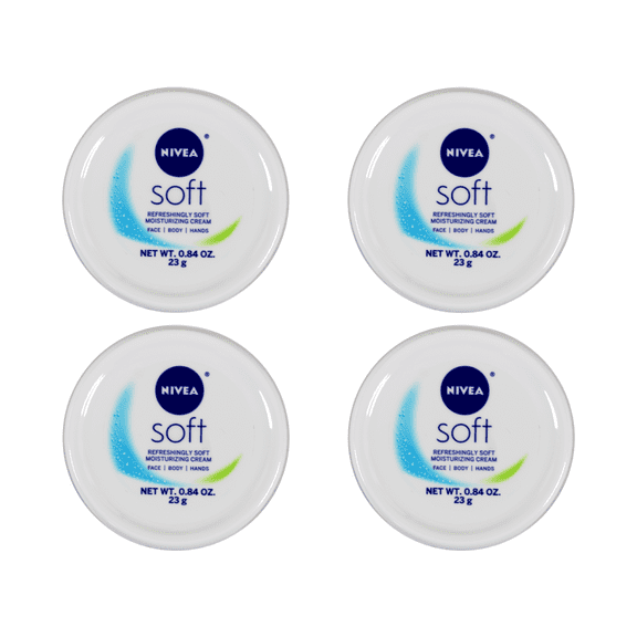 Nivea Soft, Refreshingly Soft Moisturizing Creme,0.84 oz Pack Of 4