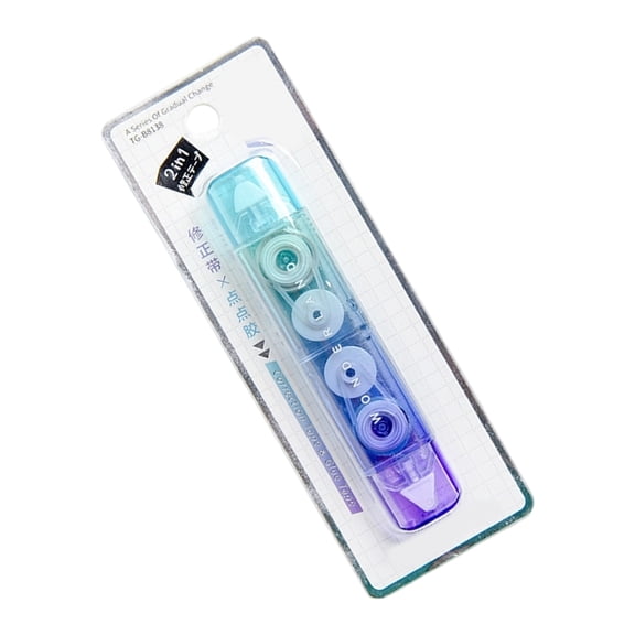 2 in 1 White Out Tape Scrapbooking Tape Double Head Correction Tape with Adhesive Roller for Instants Corrections