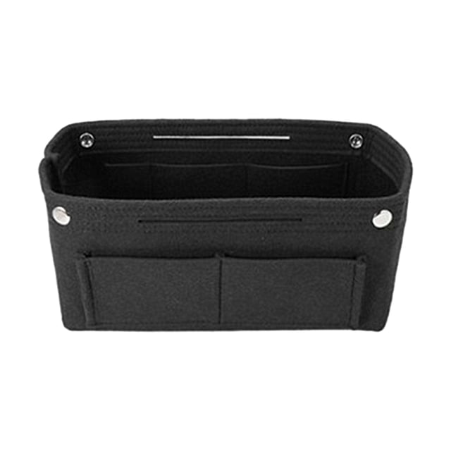 Sonducket La caja fuerte de los cosméticos del bolso del parte movible del fieltro del viaje-amigable en va el bolso interno del cosmético de Bolsas de mensajero y de hombro Negro