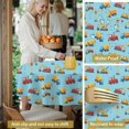 thumbnail image 5 of Excavator and Concrete Mixer Blue Round Tablecloth 60"x60", Wrinkle Resistant Wipeable Table Cover for Kitchen Dining Room Picnic Patio and Party, 5 of 6